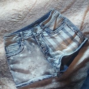 2/$20 Rue21 Stars and Stripes Jean Shorts
